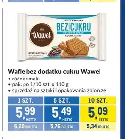 Makro Wafle bez dodatku cukru Wawel oferta
