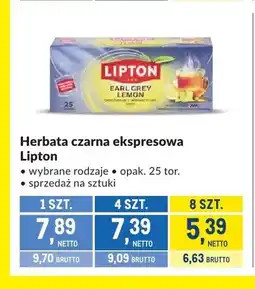 Makro Herbata czarna ekspresowa Lipton oferta