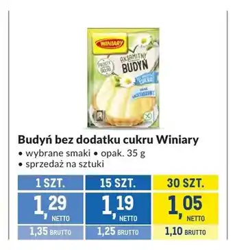 Makro Budyń bez dodatku cukru Winiary oferta