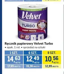 Makro Ręcznik papierowy Velvet Turbo oferta
