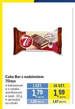 Makro Cake Bar z nadzieniem kakaowym 7Days oferta
