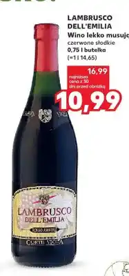 Kaufland Wino lekko musujące czerwone słodkie Lambrusco Dell'Emilia oferta