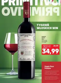 Kaufland Wino czerwone wytrawne Doppio Passo Primitivo oferta