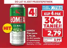 Kaufland Piwo jasne Łomża 4-pak oferta