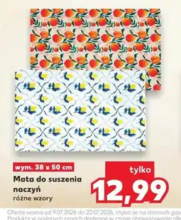 Kaufland Mata do suszenia naczyń 38x50 cm oferta