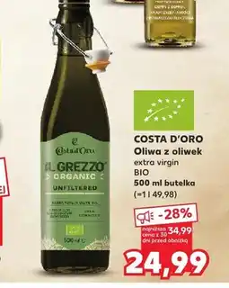 Kaufland Oliwa z oliwek extra virgin Costa d'Oro Il Grezzo BIO oferta