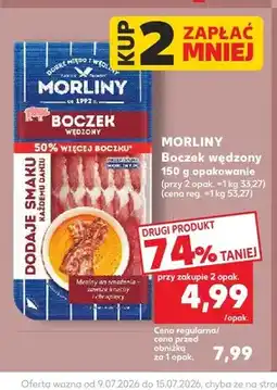 Kaufland Boczek wędzony Morliny oferta