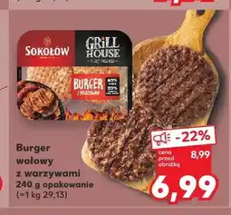 Kaufland Burger wołowy z warzywami Sokołów Grill House oferta