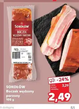 Kaufland Boczek wędzony parzony Sokołów oferta