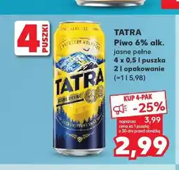 Kaufland Piwo Tatra Jasne Pełne 4-pak oferta