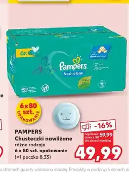 Kaufland Chusteczki nawilżane Pampers Fresh Clean 6-pak oferta