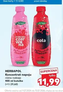 Kaufland Koncentrat napoju Herbapol cola oferta