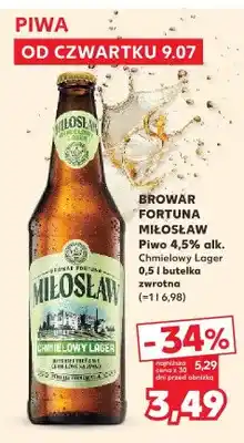 Kaufland Piwo Miłosław Chmielowy Lager oferta