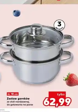 Kaufland Zestaw garnków do gotowania na parze oferta