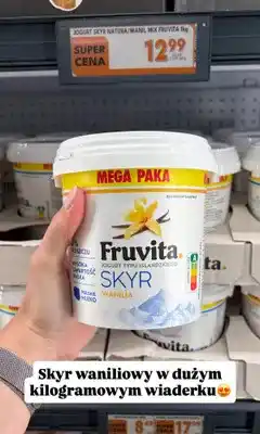 Biedronka Jogurt typu islandzkiego Skyr Fruvita wanilia oferta
