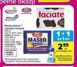 Carrefour Masło ekstra Polskie Mlekovita oferta
