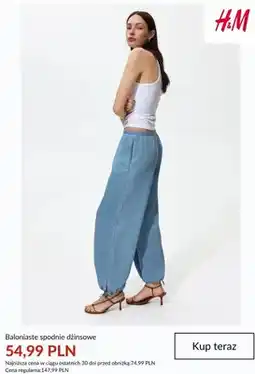 H&M Spodnie dżinsowe baloniaste H&M oferta