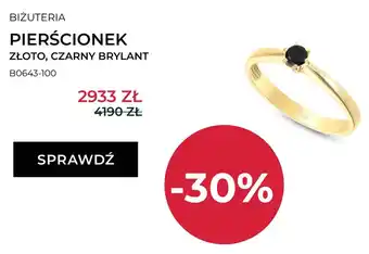 Pierścionek Briju złoto czarny brylant B0643-100