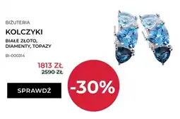 Briju Kolczyki Briju białe złoto diamenty topazy oferta
