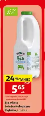 Auchan Bio mleko świeże ekologiczne Piątnica 3,9% oferta