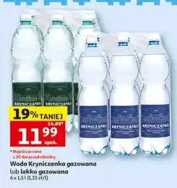 Auchan Woda Kryniczanka gazowana 6-pak oferta