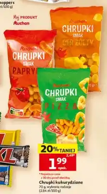 Auchan Chrupki kukurydziane o smaku papryki Auchan oferta
