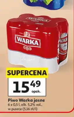 Auchan Piwo Warka Jasne 6-pak oferta
