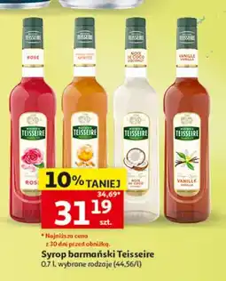 Auchan Syrop barmański Teisseire Rose oferta