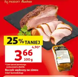 Auchan Boczek wędzony na zimno Auchan oferta