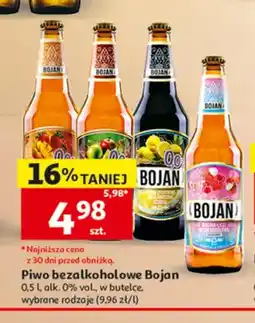 Auchan Piwo bezalkoholowe Bojan Malina-Dzika Róża oferta