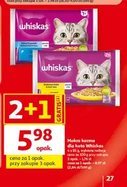 Auchan Karma mokra dla kota Whiskas Drobiowa Uczta w galaretce 4-pak oferta