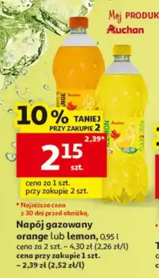 Auchan Napój gazowany orange Auchan oferta
