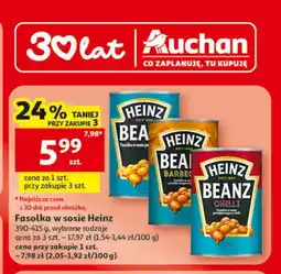 Auchan Fasolka w sosie pomidorowym Heinz Beanz oferta