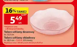 Auchan Talerz szklany deserowy śr. 13,5 cm oferta