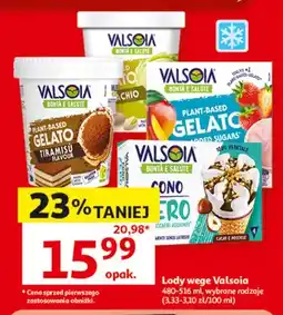Auchan Lody wegańskie Valsoia Gelato Pistacchio oferta