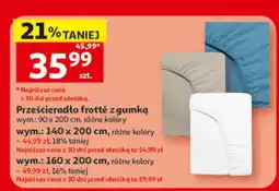 Auchan Prześcieradło frotte z gumką 90x200 cm oferta