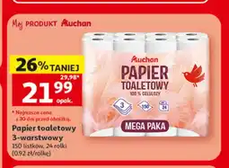 Auchan Papier toaletowy Auchan 3-warstwowy oferta