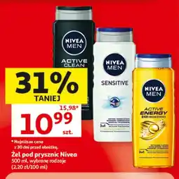 Auchan Żel pod prysznic Nivea Men Sensitive oferta