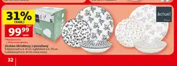 Auchan Zestaw 18 talerzy z porcelany Actuel oferta