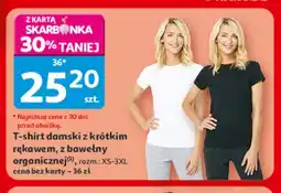 Auchan T-shirt damski z krótkim rękawem z bawełny organicznej Inextenso oferta