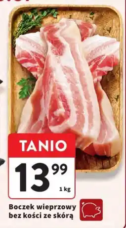Intermarche Boczek wieprzowy bez kości ze skórą oferta