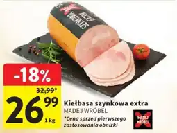 Intermarche Kiełbasa szynkowa extra MADEJ WRÓBEL oferta