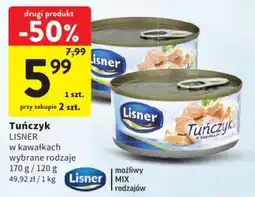 Intermarche Tuńczyk w kawałkach wybrane rodzaje Lisner oferta