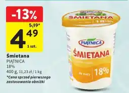 Intermarche Śmietana PIĄTNICA 18% oferta