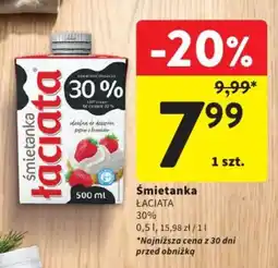 Intermarche Śmietanka ŁACIATA 30% oferta