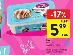 Intermarche Lody O LA LA! wybrane rodzaje oferta