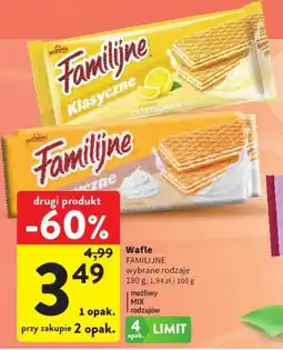 Intermarche Wafle FAMILIJNE wybrane rodzaje oferta