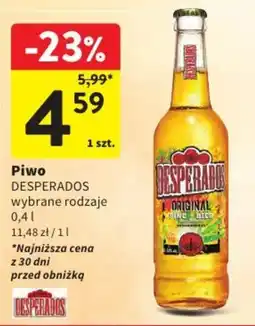 Intermarche Piwo DESPERADOS wybrane rodzaje oferta