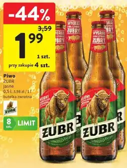 Intermarche Piwo ŻUBR jasne oferta