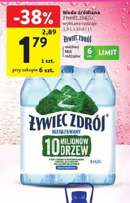 Intermarche Woda źródlana ŻYWIEC ZDRÓJ oferta